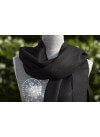 SCARF PLAIN BLACK 100% BABY ALPACA