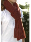 SCARF DEEP BROWN COPPER 100% BABY ALPACA