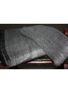 BLACK AND GREY HERRING BONE PASHMINA 100% BABY ALPACA