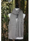 BLACK AND GREY MOTTLED PASHMINA 100% BABY ALPACA