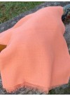 SOLID CORAL PASHMINA 100% BABY ALPACA